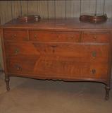 The Statesville Line Furniture Company NC -- bedroom suite w/headboard and footboard, dresser w/large mirror, armoire.