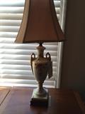 #32 (2) china painted lamps $150 each lamp