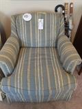 #23 Drexel teal gold club chair 30"w $75
