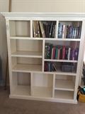 #10 white solid wood bookcase cabinet 60x16.5x72 $175