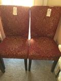#18 (4) red parson dining chairs $30 each chair