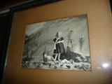 Young Girl Feeding Chickens Print with Frame