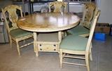 50’’ Round Country Kitchen Table W/ 4 Chairs