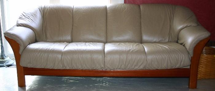 Mid- Century Leather Sofa