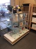 Glass cube display with base $ 220