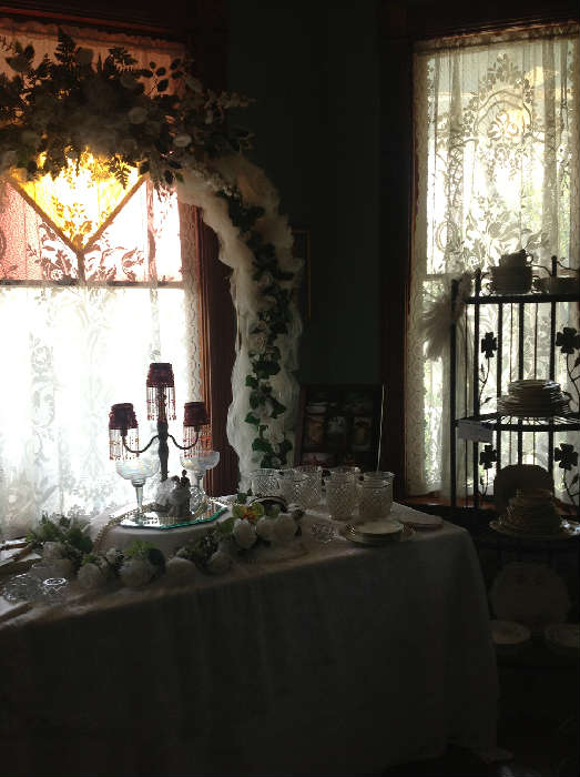 Decorated Wedding Arch and accessories