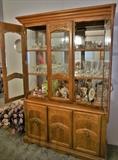Oak china cabinet