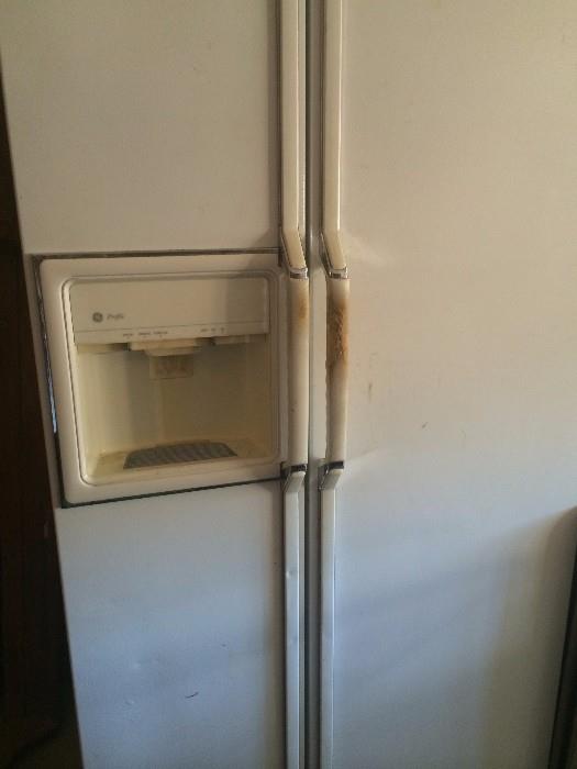 GE Profile side-by-side refrigerator (as is)