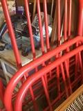 Red iron twin headboards & footboards