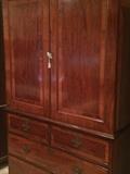 Stunning armoire of striking grain wood