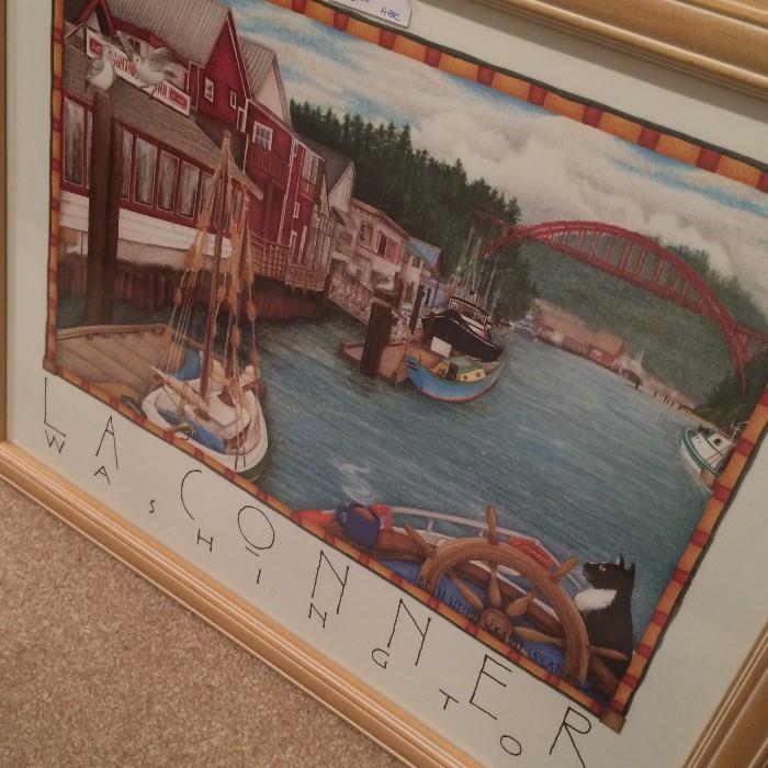 La Conner, Washington framed art