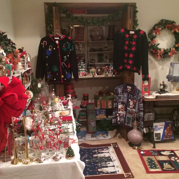 Wide assortment of Christmas decor