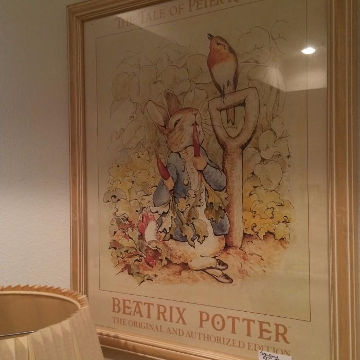 Beatrix Potter framed art