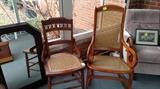 Antique Chair, Mirror and Rocker.........