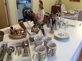 Assorted kitchen serve ware and cooking utensils 