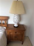MCM lamp and nightstand