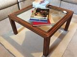 Wood and glass coffee table