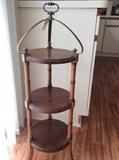Antique wood hostess stand