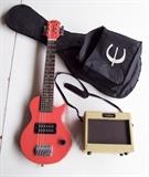 C/1990's Epiphone "Roadie" guitar w/Tweed travel amp and case 