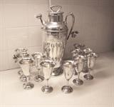 12 piece C/1920's signed Wallace Cocktail set 