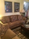 Good-looking sofa & love seat; coffee table (with lift top)