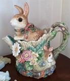 Fitz & Floyd Easter Rabbit Pitcher