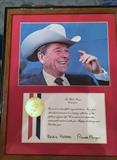 Ronald Reagan Photo and Certificate