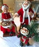 Simpich Character Dolls, Santa, Mrs Santa, Elf