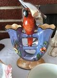 Lustreware  Parrot double vase
