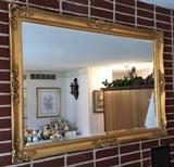 Large Gilt Wall Mirror from 60's