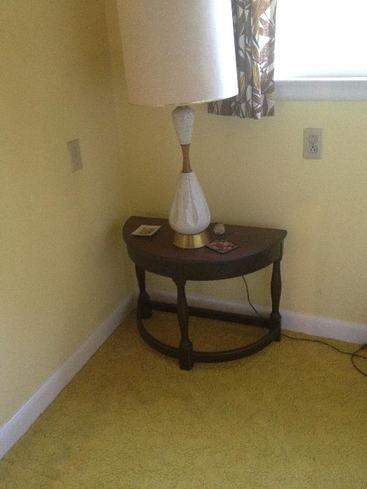 Vintage 1/2 moon occasional table 