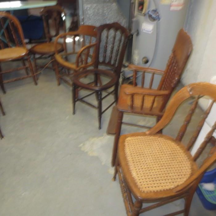 Many Chairs to Choose From with new Cane Seating