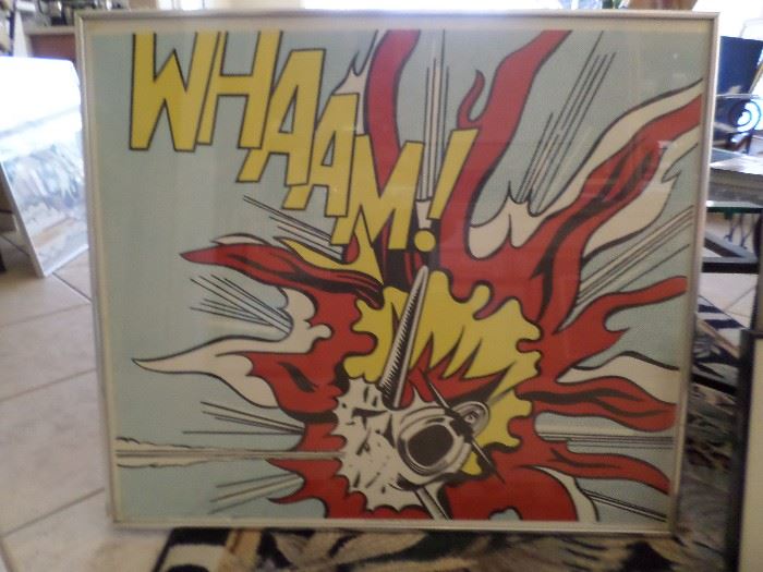 1 of 2  entitled Wham by Roy Lictenshine,Mid-century prints 1969
