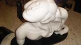 White marble bust sculpture by Jane Jaskevich