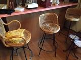 Wicker bar stools