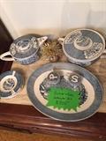 currier and ives china set setting for 12+