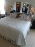 KING BED, MIRROR BEHIND BED IS NOT IN THE SALE