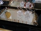DRESSER TRAY AND PERFUME BOTTLES