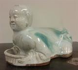 Chinese Opium Pillow, celedon ceramic, c. 1900