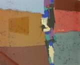 Lee Simpson, "Sacred Mesa", color lithograph, edition 5/100, signed, numbered and titled in pencil lower edge, framed 30x34"