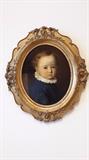 Leopold Horowitz (1837 - 1917), "Portrait of Boy", 1857, oil on board, signed and dated, 10x8"