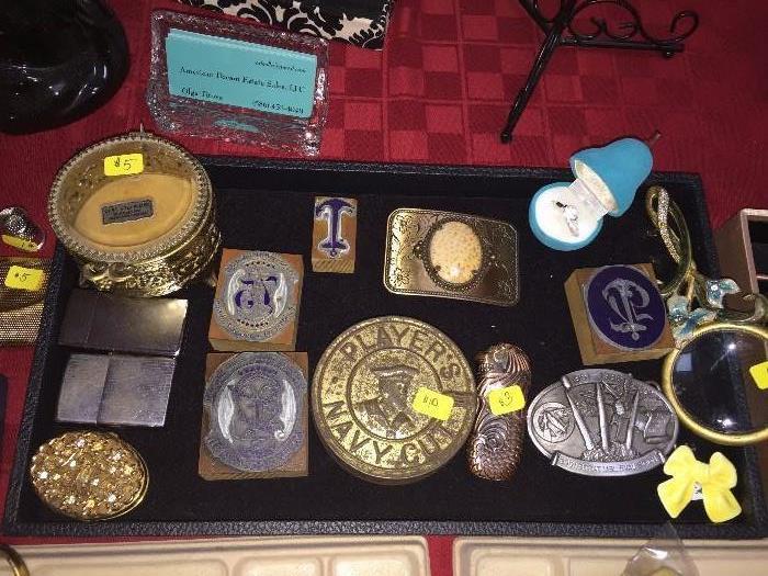 BELT BUCKLES, ZIPPO LIGHTERS AND MORE