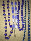 VINTAGE BLUE GLASS BEAD JEWELRY
