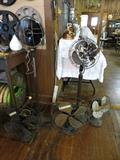 Rare 1937 10" Emerson Silver Swan Pedestal Fan, 