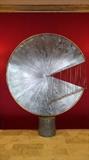 LARGE RARE MID CENTURY CURTIS JERE 1978 SCULPTURE, OVERLAPPING SHEETS OF ALUMINUM, SIGNED AND DATED 1978