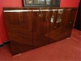 ITALIAN MODERN CREDENZA WITH CHROME ACCENTS