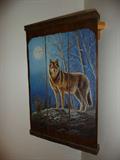 Wolf Art on Wood