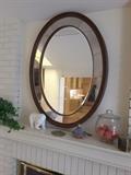 Oval Mantel Mirror, Decorative Items