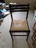 Woven Chair Seat and Black Frame