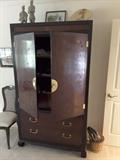 Close Up of Asian Armoire with doors opened